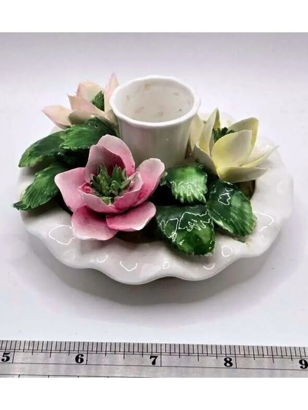 Radnor Bone China Floral Candle Holder Staffordshire England
